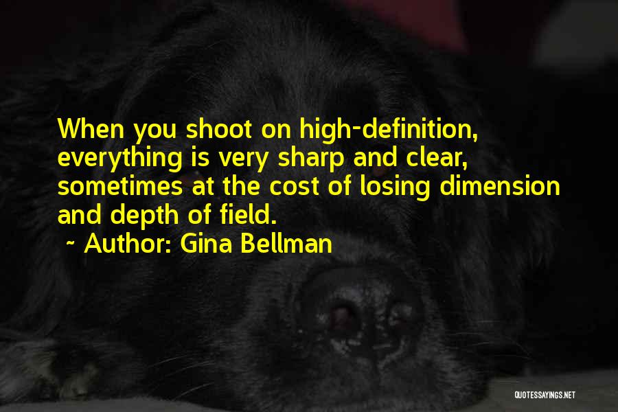 Depth Of Field Quotes By Gina Bellman