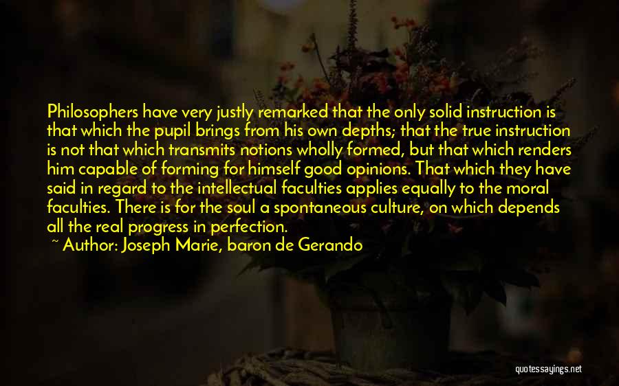 Depths Of Soul Quotes By Joseph Marie, Baron De Gerando