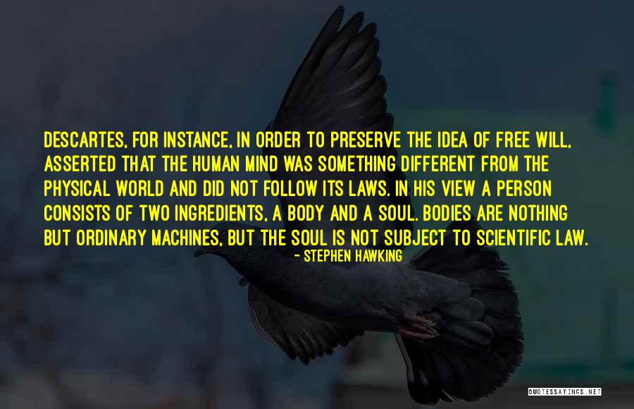 Descartes Body And Mind Quotes By Stephen Hawking