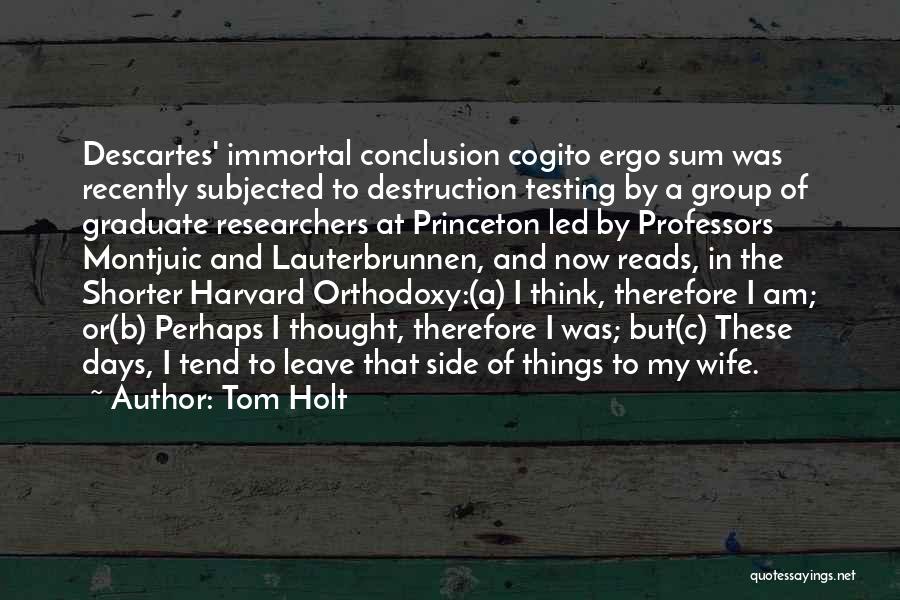 Descartes Cogito Quotes By Tom Holt