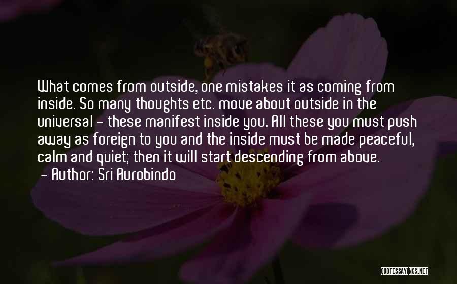 Descending Quotes By Sri Aurobindo