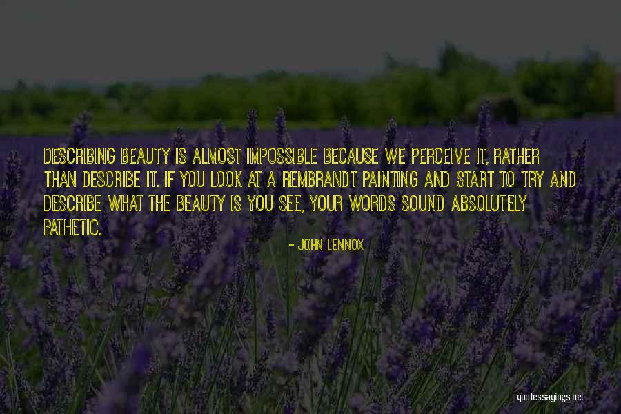 Describing Beauty Quotes By John Lennox