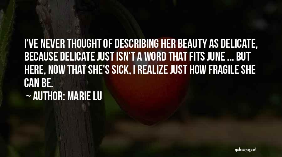 Describing Beauty Quotes By Marie Lu