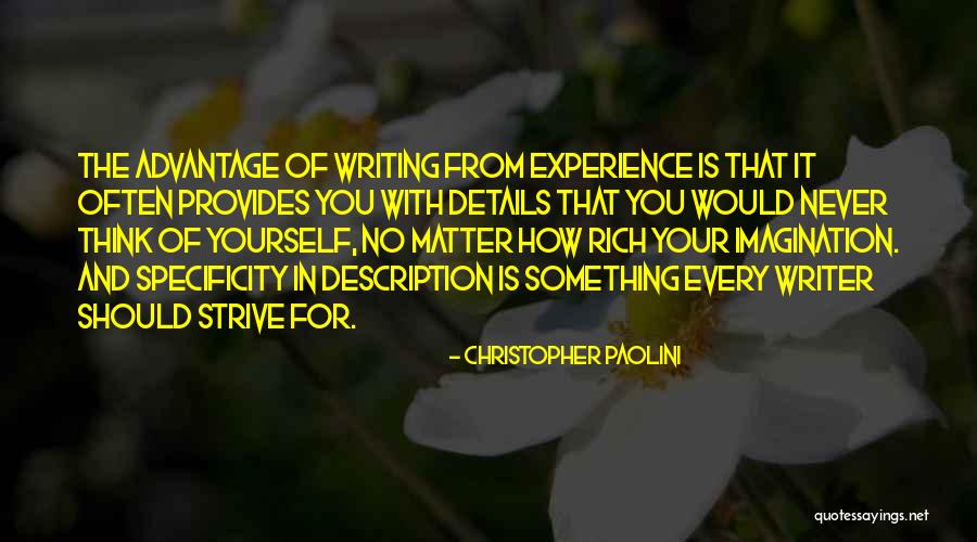 Description Quotes By Christopher Paolini