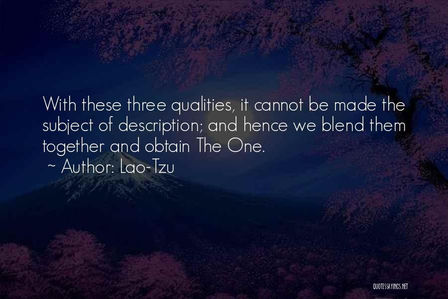 Description Quotes By Lao-Tzu