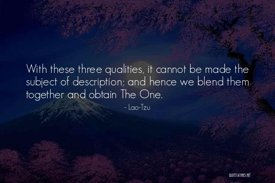 Description Quotes By Lao-Tzu