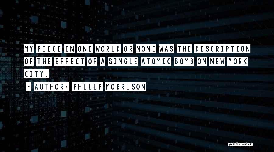 Description Quotes By Philip Morrison
