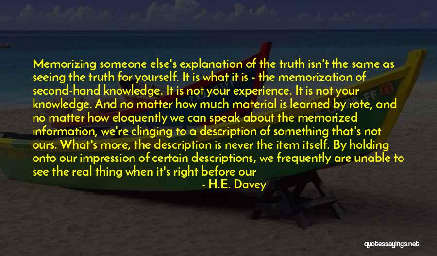 Description Yourself Quotes By H.E. Davey Description Yourself Quotes By H.E. Davey