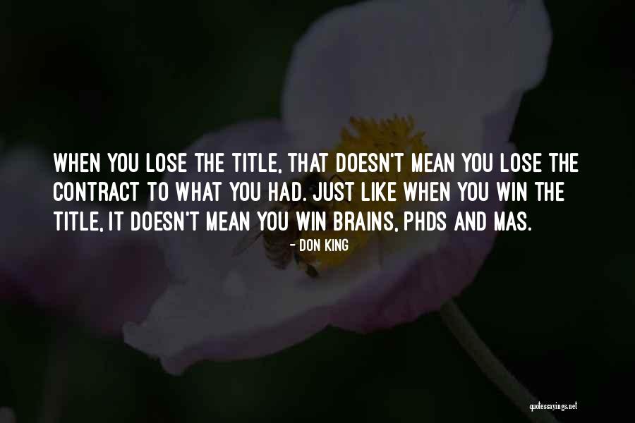 Descriptors List Quotes By Don King Descriptors List Quotes By Don King