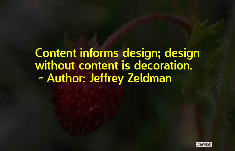 Design And Content Quotes By Jeffrey Zeldman