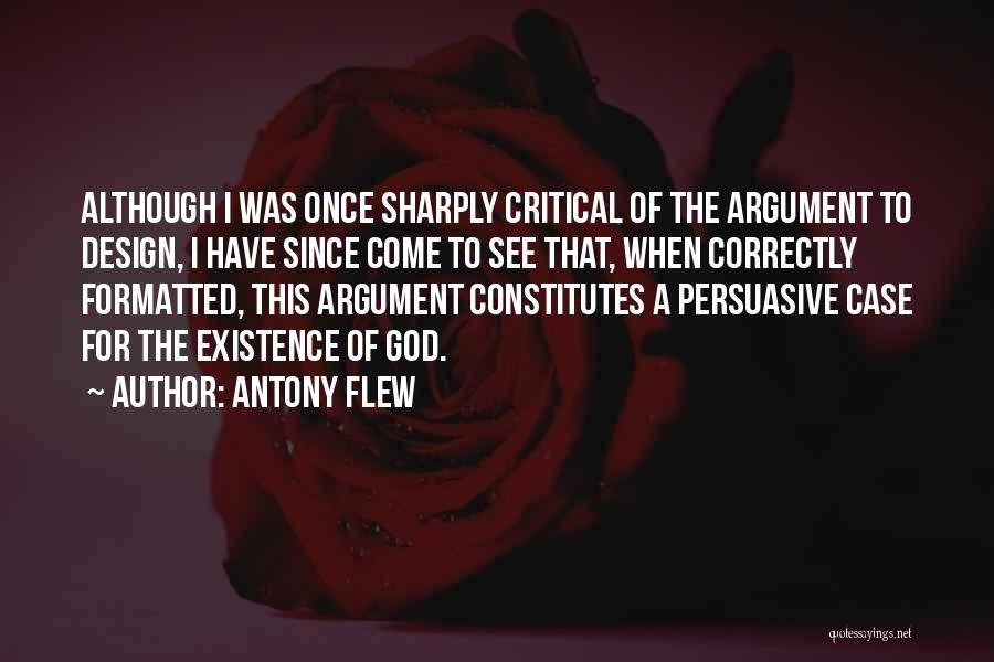 Design Argument Quotes By Antony Flew