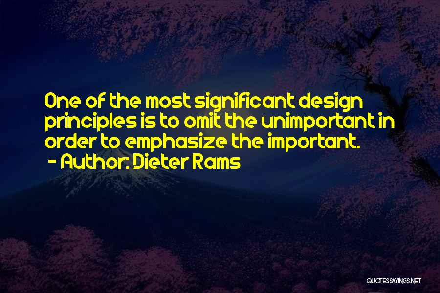 Design Is Important Quotes By Dieter Rams