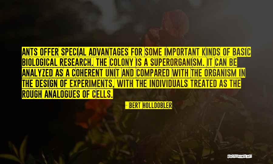 Design Of Experiments Quotes By Bert Holldobler