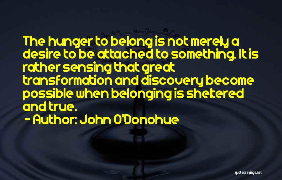 Desire To Belong Quotes By John O'Donohue