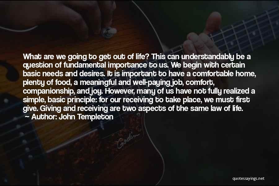 Desires And Needs Quotes By John Templeton