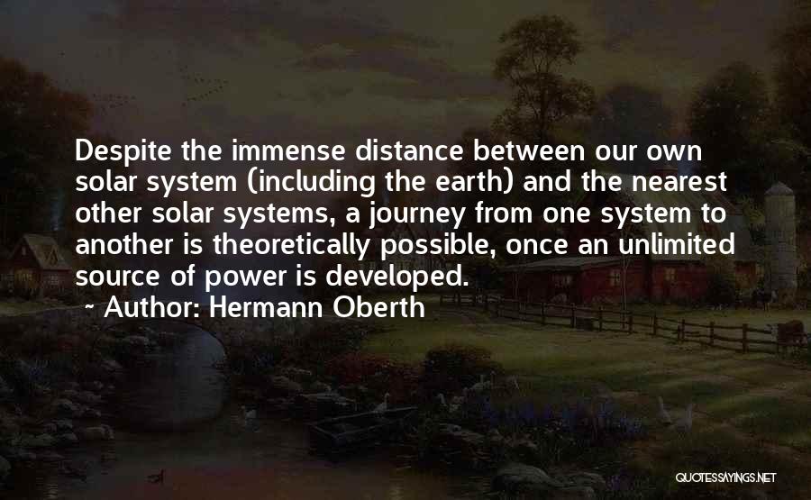 Despite Distance Quotes By Hermann Oberth