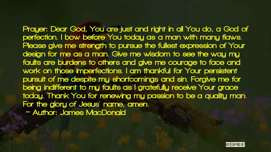 Despite My Flaws Quotes By James MacDonald