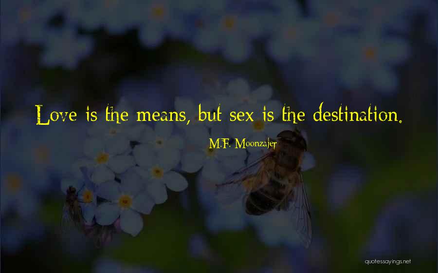 Destination Means Quotes By M.F. Moonzajer Destination Means Quotes By M.F. Moonzajer