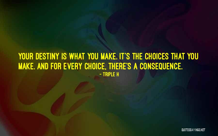 Destiny And Choices Quotes By Triple H