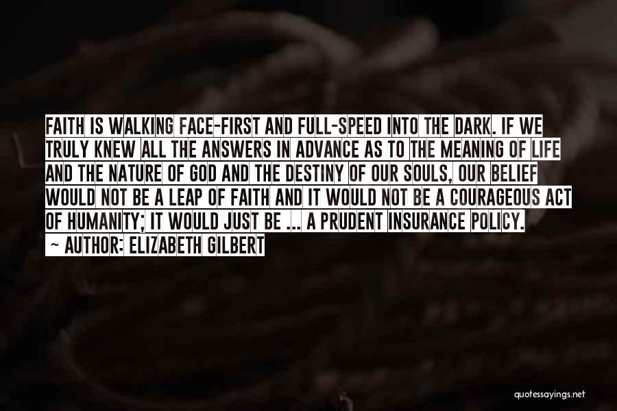 Destiny And Faith Quotes By Elizabeth Gilbert