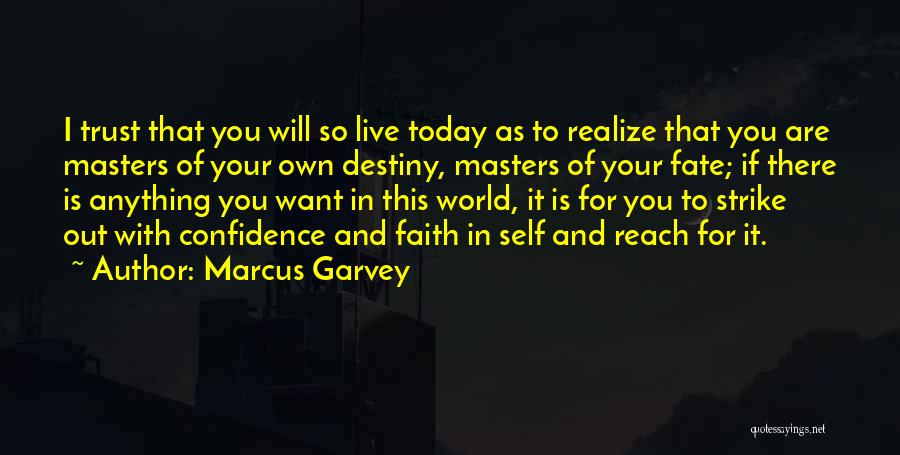 Destiny And Faith Quotes By Marcus Garvey