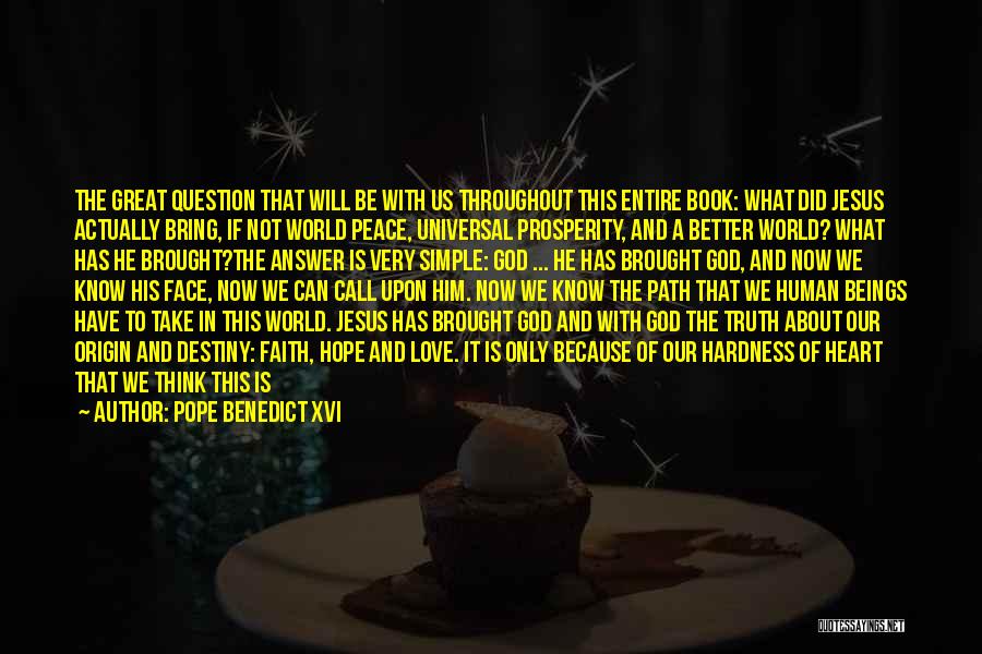Destiny And Faith Quotes By Pope Benedict XVI