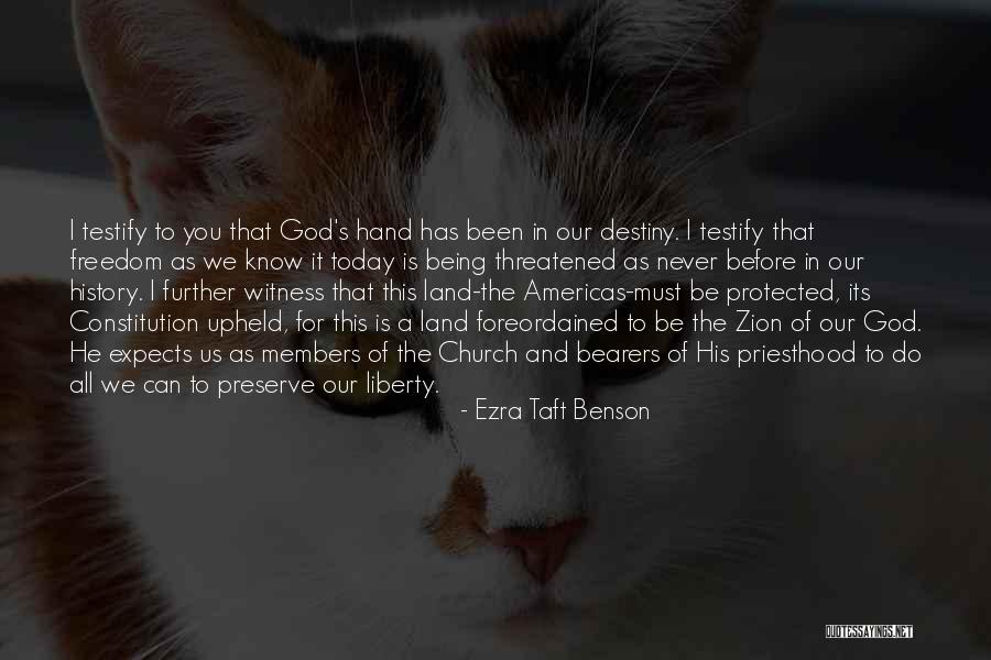 Destiny And God Quotes By Ezra Taft Benson Destiny And God Quotes By Ezra Taft Benson