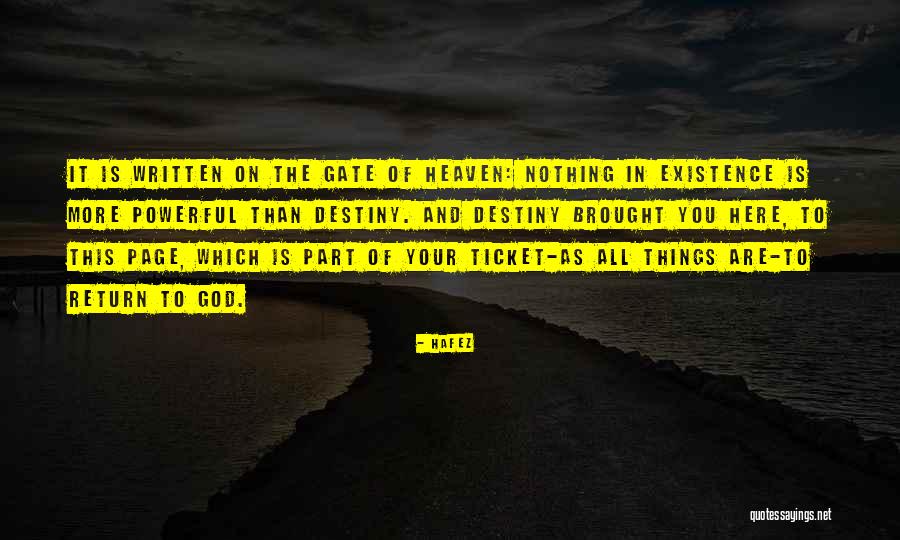 Destiny And God Quotes By Hafez Destiny And God Quotes By Hafez