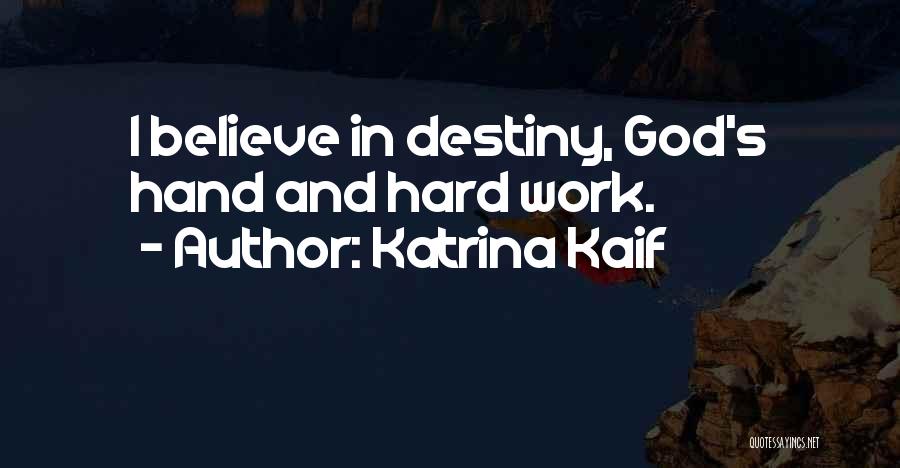 Destiny And Hard Work Quotes By Katrina Kaif