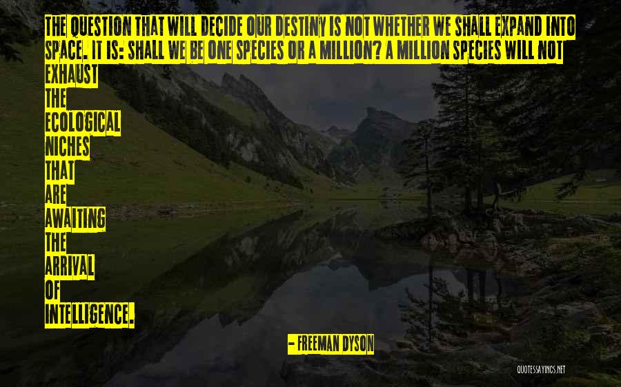 Destiny Of Humanity Quotes By Freeman Dyson Destiny Of Humanity Quotes By Freeman Dyson