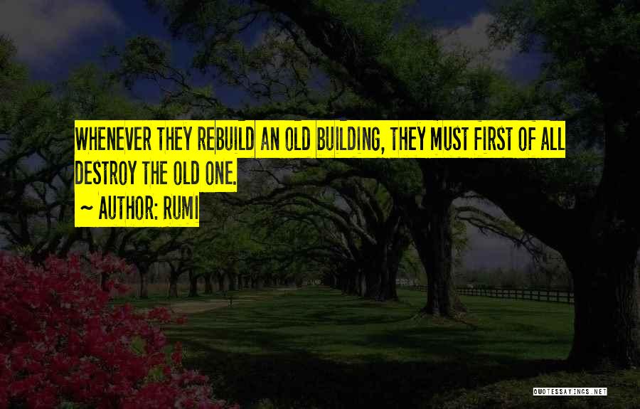 Destroy Rebuild Quotes By Rumi