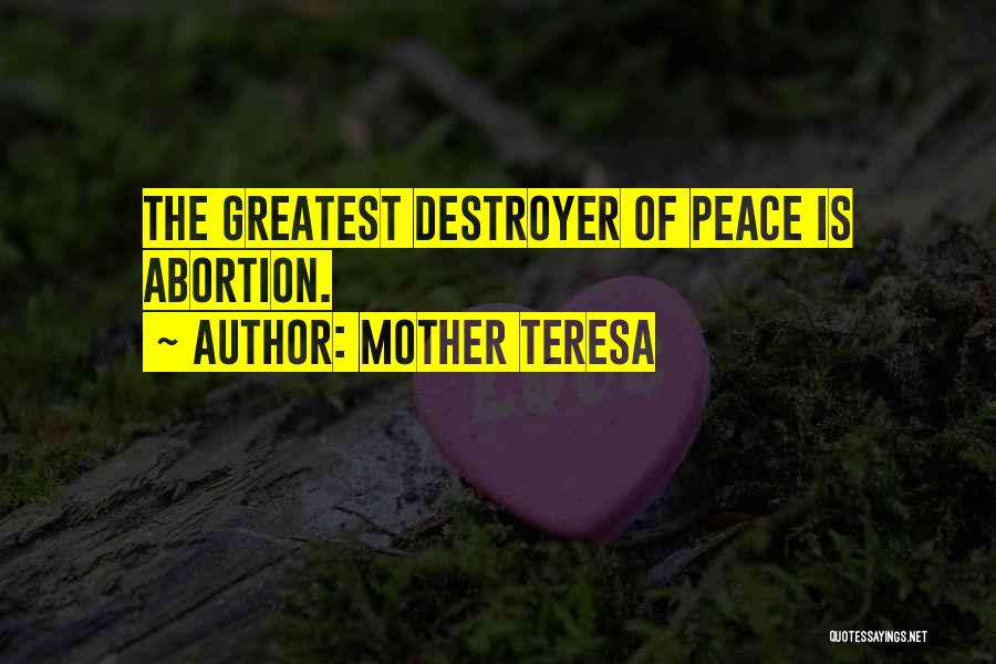 Destroyer Quotes By Mother Teresa