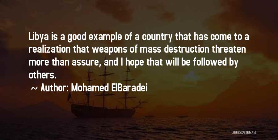 Destruction Of Country Quotes By Mohamed ElBaradei