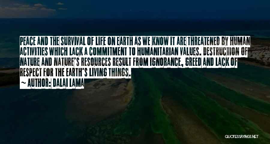 Destruction Of Earth Quotes By Dalai Lama