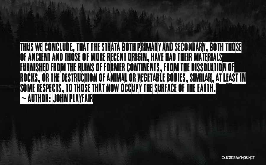 Destruction Of Earth Quotes By John Playfair