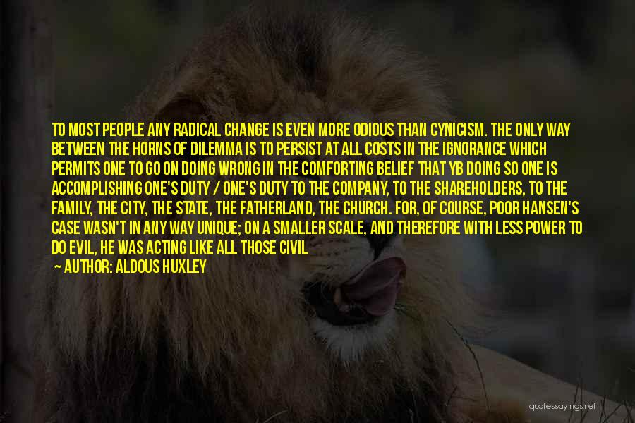 Destruction Of Power Quotes By Aldous Huxley