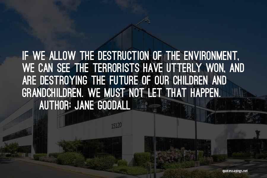 Destruction Of The Environment Quotes By Jane Goodall