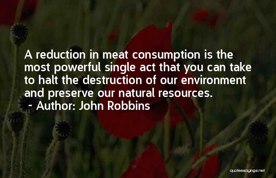 Destruction Of The Environment Quotes By John Robbins