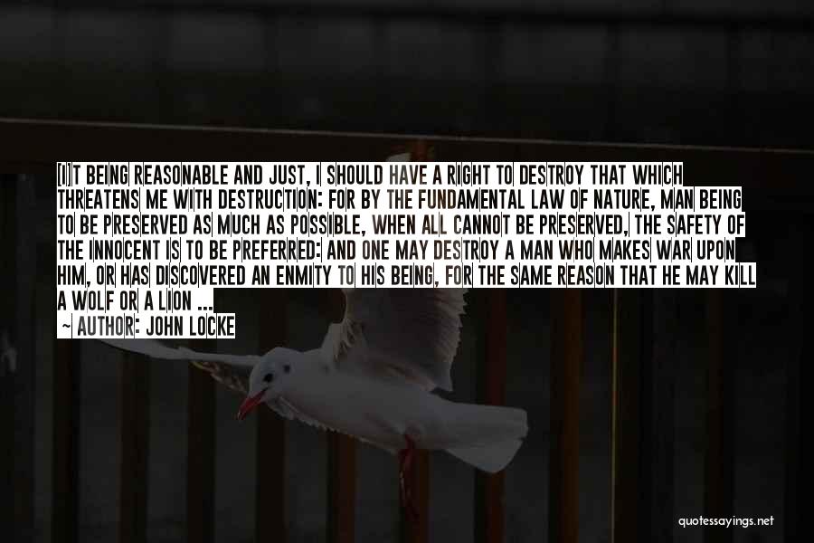 Destruction Of War Quotes By John Locke
