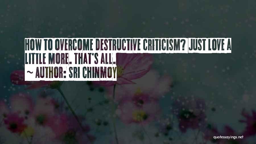 Destructive Criticism Quotes By Sri Chinmoy