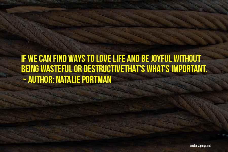 Destructive Love Quotes By Natalie Portman