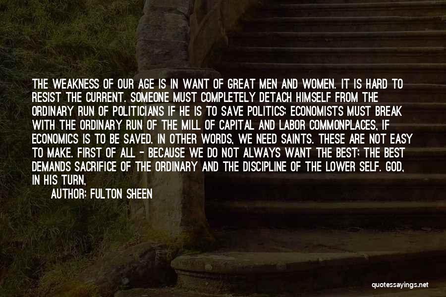 Detach Quotes By Fulton Sheen