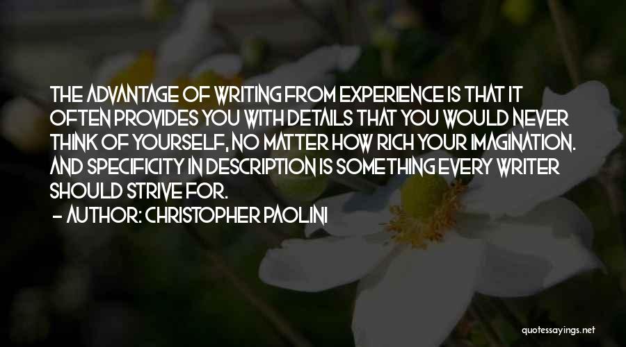 Details Matter Quotes By Christopher Paolini