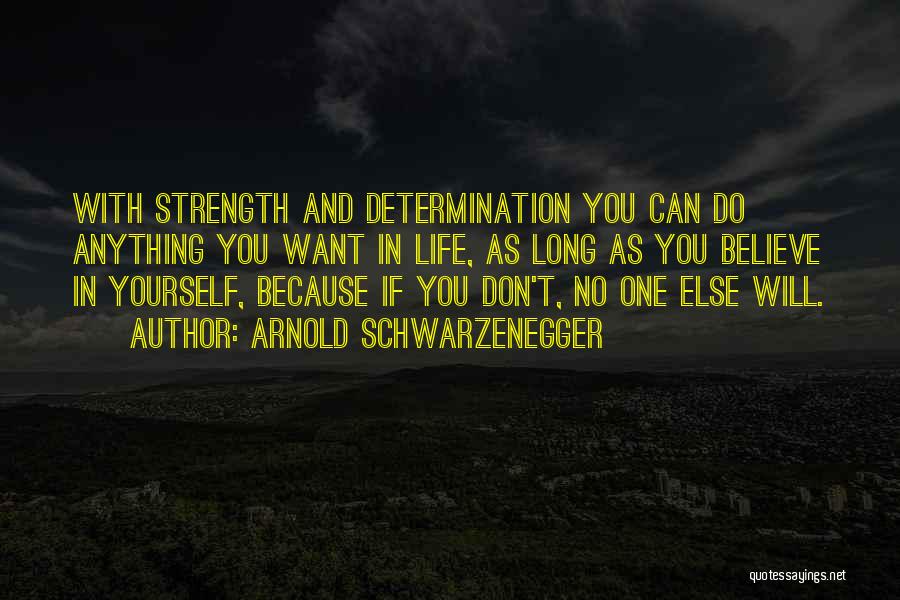 Determination In Life Quotes By Arnold Schwarzenegger