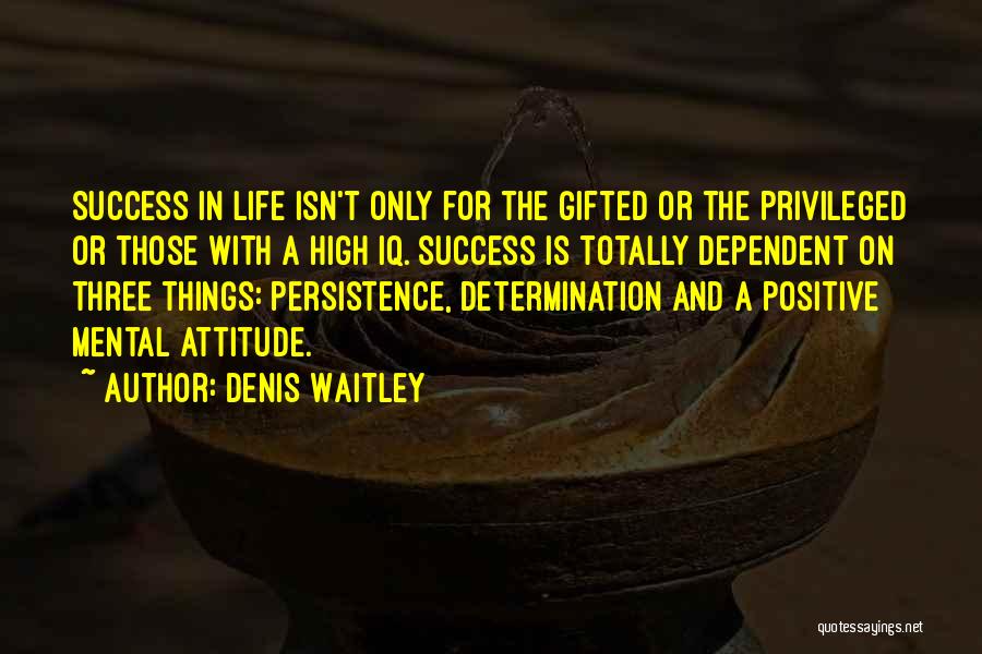 Determination In Life Quotes By Denis Waitley