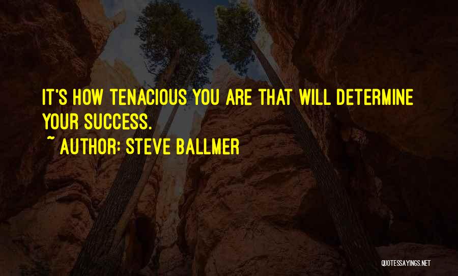 Determine Success Quotes By Steve Ballmer