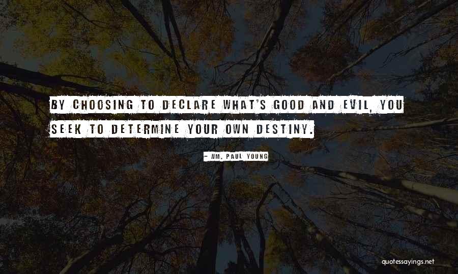 Determine Your Destiny Quotes By Wm. Paul Young Determine Your Destiny Quotes By Wm. Paul Young