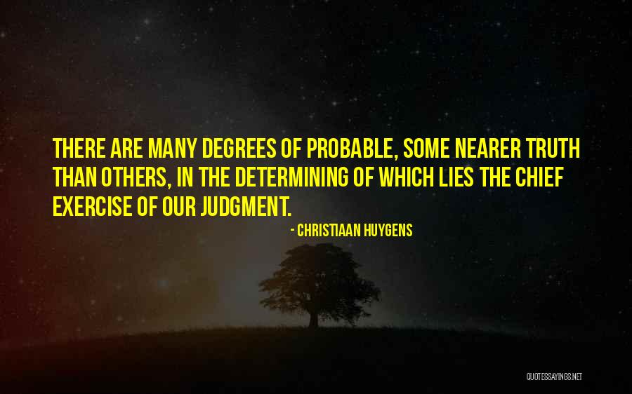 Determining Truth Quotes By Christiaan Huygens