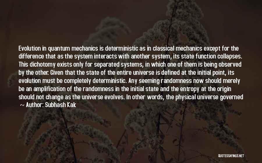 Deterministic Quotes By Subhash Kak