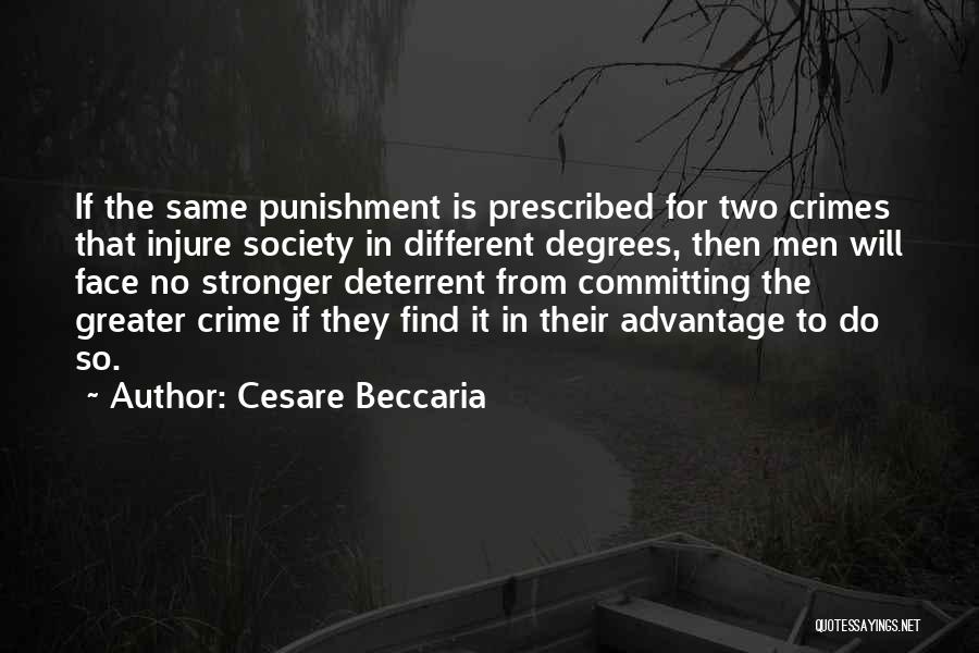 Deterrent Quotes By Cesare Beccaria